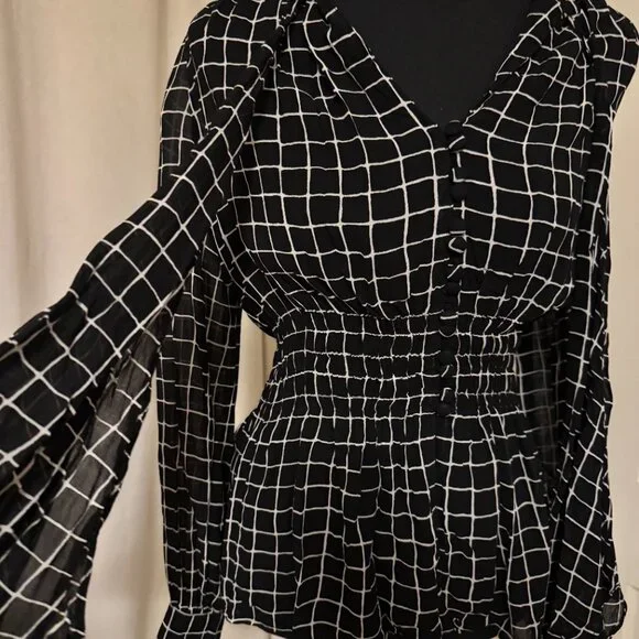 Celia Birtwell for Topshop 70s style blouse - Picture 3 of 3